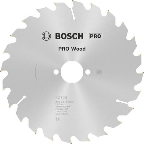 Bosch PRO Wood Circular Saw Blade 190 x 2 x 30 mm T24 2608641185