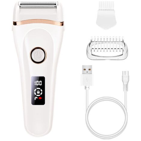 Rasoir électrique rechargeable 3 en 1 pour femmes, humide et sec, pour le corps et les jambes (1/2)