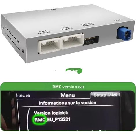 Adaptador CarPlay Android Auto, conectividad inalámbrica, soporte para cámara, para RMC A6 A7 (1/2)