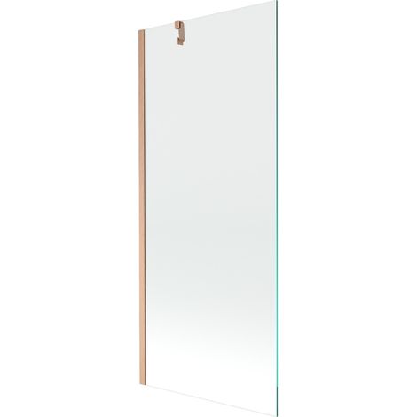 Mexen Next paroi de baignoire 1 volet 80 x 150 cm, transparent, cuivre brossé - 895-080-000-00-00-65 (1/5)