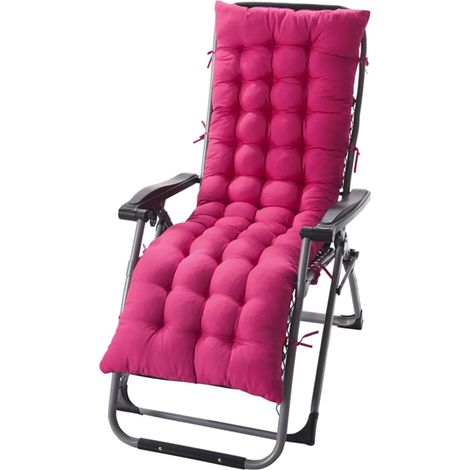 Coussin pour chaise longue de jardin 155 x 48 x 8 cm - Rembourré en faux lin pour canapé, rotin et chaise lounge