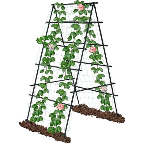 6x3ft Garden Trellis for Climbing Plants, Rustproof Metal Trellis for Climbing Plants, Indoor Outdoor Climbing Plant Support for Vegetables Rustproof Metal Trellis Panel for Potted Climbing Plants In (1/5)