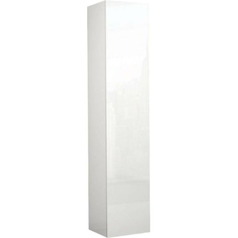 Dmora - Mehrzweckgarderobe 1 Tür Zenone, Mehrzweckschrank mit 1 Tür, Multifunktionsgarderobe, 45x35h190 cm, Weiß, mit verstärkter Verpackung (1/5)