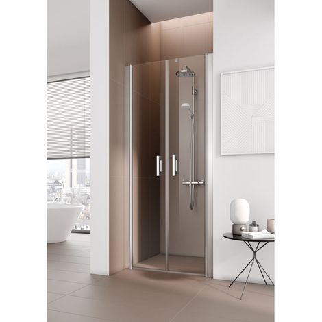 Kermi Porte battante Pega PTD 0900x 2000 BV : 850-900 SIHG verre trempé transparent (1/5)