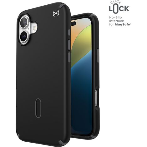 Funda Speck Presidio2 Pro ClickLock y MagSafe para iPhone 16 Plus (Negro / Gris pizarra / Blanco) (1/5)