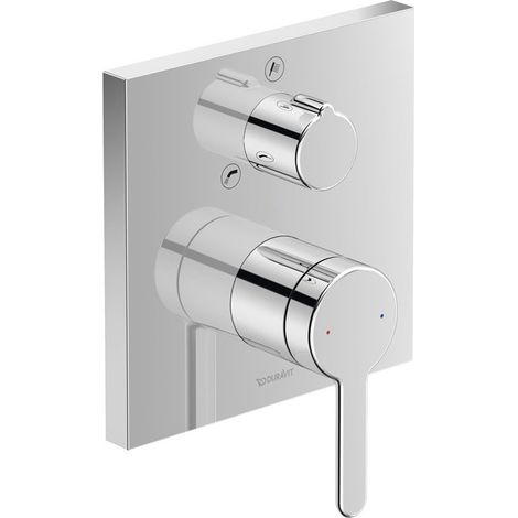 mitigeur bain-douche Duravit C.1 UPavec inverseur angulaire chroméé