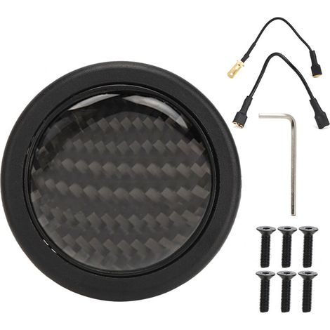 Bouton de klaxon en fibre de carbone pour volant OMP à 6 boulons, pièces modifiées pour voiture-AquaForge (1/5)