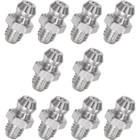 10 Pièces Graisseur a Visser M6x1mm Droit pour Moto (1/5)