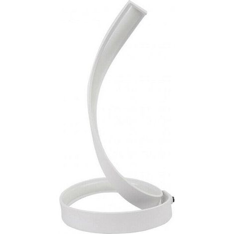 TRADE SHOP - Lampada Da Tavolo Led Moderna A Spirale Curva 12watt Luce Da Comodino Bianca D05 - -Bianco Naturale - (1/4)