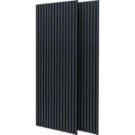 Mozart - Set di 2 pannelli fonoassorbenti decorativi in legno 235x60 cm, nero (1/5)