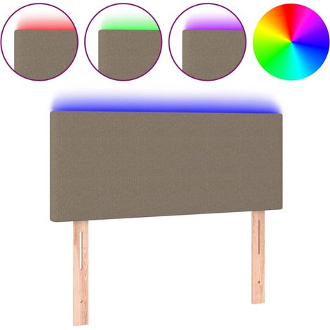 Maison Exclusive - LED Kopfteil Taupe 100x5x78/88 cm Stoff