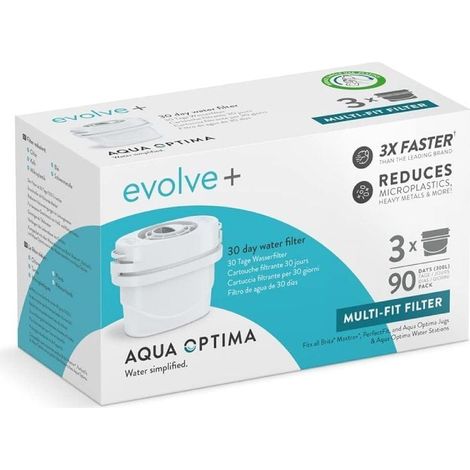 Filtri caraffe Aqua Optima Evolve bianco 3 unità 100 litri