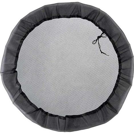 Filet de protection pour récupérateur d'eau - 1 pièce - Polyester noir - Maille fine anti-débris - Cordon de serrage - Diamètre 110/120 cm (1/5)