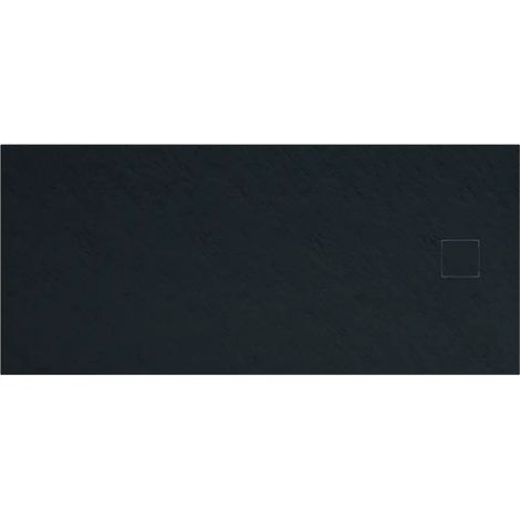Receveur de douche rectangulaire 80x180 cm en SMC Couleur Noir Effet pierre Découpable et antidérapant Hauteur 2,6cm Mod. Samos