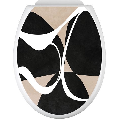 Stickers Abattant WC - Design - 35x43 cm - Adhésif BRILLANT (1/2)