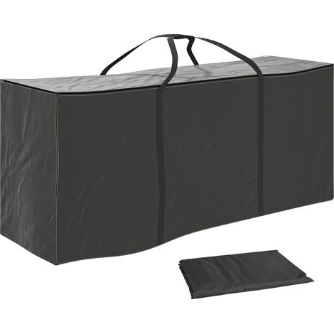 Sac de rangement pour sapin de Noël, housse imperméable 670 L, sac de jardin pliable en tissu Oxford 420D avec double fermeture éclair ,noir (1/5)