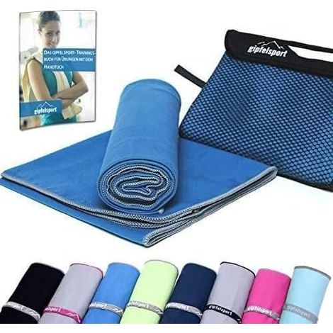 Serviettes en Microfibre Serviette de Voyage, Serviette de Plage Séchage Rapide, ultraléger, Peu encombrant pour Enfants, Hommes et Femmes (1/5)