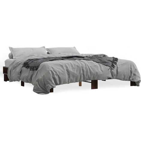 Maison Exclusive - Bettgestell Braun Eichen-Optik 200x200 cm Holz
