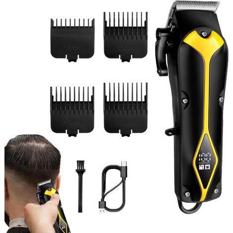 Tondeuse À Cheveux Électrique  Toilettage Rechargeable avec Affichage LED,Tondeuse Barbe Et Rasoir Pour Coiffure Domicile Voyage Quotidien Cadeau Mari Petit Ami Père - (1/5)