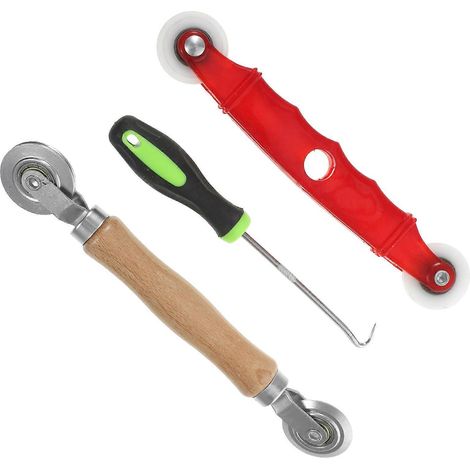Outil à cannelures sur roues pour bricoleurs, 1 jeu, installation de cadre de moustiquaire de jardin, rouleau de couleur assortie (1/5)