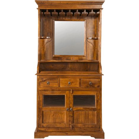 OXFORD 0443 Mobile Bar in legno di acacia - laccato / miele 97x52x193 (1/3)