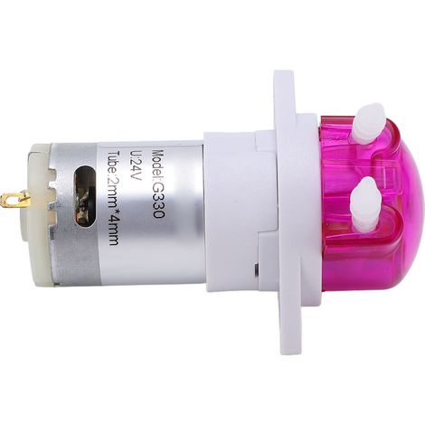 Pompe péristaltique pour liquides 24 V CC, petite pompe doseuse haute efficacité pour analyses biochimiques expérimentales, 2 x 4 mm / 0,08 x 0,16 po, 58 ml/min (1/5)