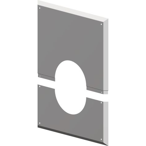 ATEC Embellecedor de pared cerrado DN 80/125 2 piezas 280x340mm, 1428