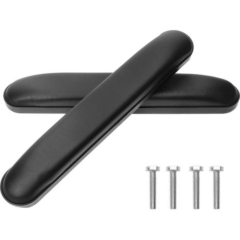 1 paire de repose-bras en cuir de remplacement pour chaise de bureau avec un espacement de trou de 22,5 cm, coussins de repose-bras confortables pour fauteuil roulant et chaise de jeu (1/5)