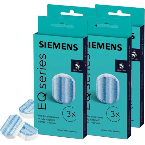 Pastillas descalcificadoras Siemens EQ. Series 2 en 1 00312094 / TZ80002A / 00576693 (3 uds.)
