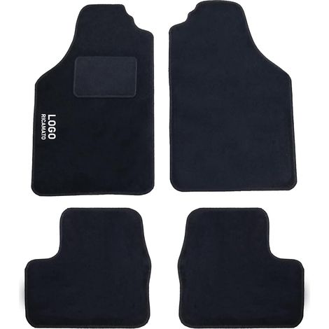 LUPEX SHOP - Tappetini auto compatibili per Y del 2003, in moquette nera, anteriori e posteriori (1/3)