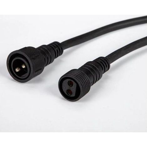 Guirlande lumineuse d'extérieur noire avec 20 douilles E27, câble rond, rallonge guirlande lumineuse, câble de raccordement, longueur 10m. (1/4)