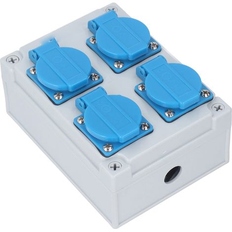 Prise murale européenne 4P IP44 étanche bloc de distribution électrique pour jardin garage salle de bain 250V 16A (1/5)