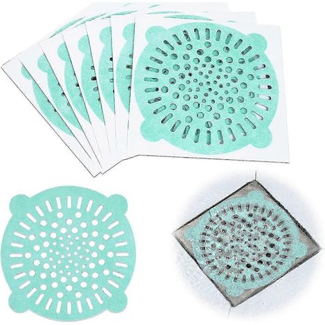Lot de 30 autocollants jetables pour bonde de douche, attrape-cheveux, filtre anti-obstruction pour évier de cuisine, couvercle de bonde de douche non tissé (1/5)