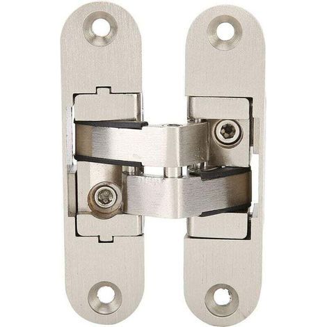 Charnière Invisible 180° Pour Porte Pliante & Porte Placard - En Alliage de Zinc, Réglage 3D, Charge Maxi 40kg (4 Pièces, 95mm) (1/4)