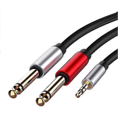 Adaptateur audio double femelle 6,5 mm vers mâle 3,5 mm, compatible consoles de mixage, guitares et équipements audio similaires (1/5)