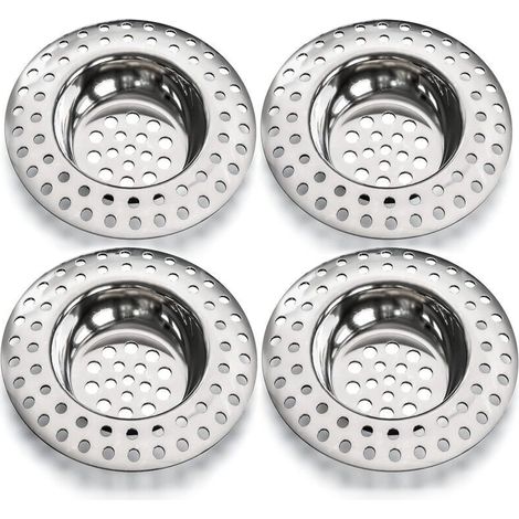 14 g Spülbecken-Sieb, 4er-Pack für alle Abflüsse, Küchenspülen-Sieb, Spülbecken-Sieb, Spülbecken-Sieb, Küchenspülen-Sieb - Crezuo