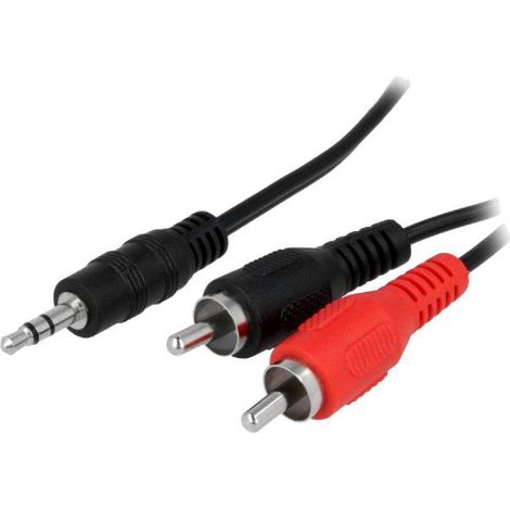 Cable Jack 3.5mm RCAx2 noir 3m