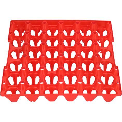 Stück Eierkartons aus Kunststoff, 30 Fächer, Eierboxen, Halter, Tablett für Lagerung, Transport, Haushalt, Landwirtschaft, Rot (1/5)