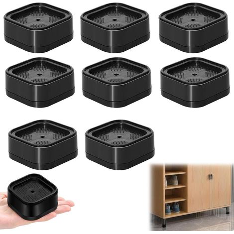 8 Pièces Empilables Rehausseur Meuble, Antidérapantes 3,5 cm Rehausseur Pieds de Lit, Élévateur de Laver pour Surélever Les Machines à Laver, Les Canapés, Les Chaises, Les Lits et Divers Meubles (1/5)