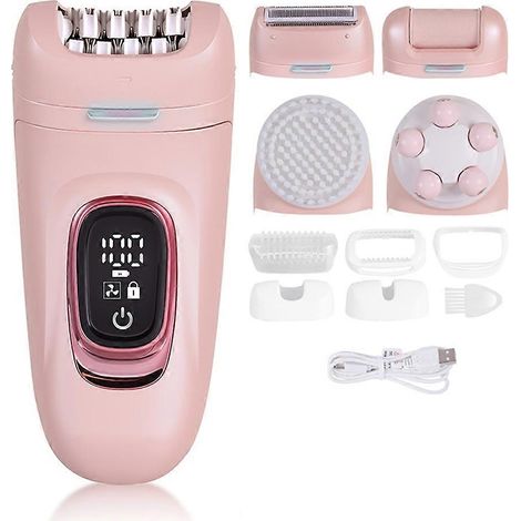 Rasoir électrique 5 en 1 pour femmes, tondeuse bikini avec écran LED, épilation électrique pour les jambes, le maillot, les aisselles et le pubis. (1/5)