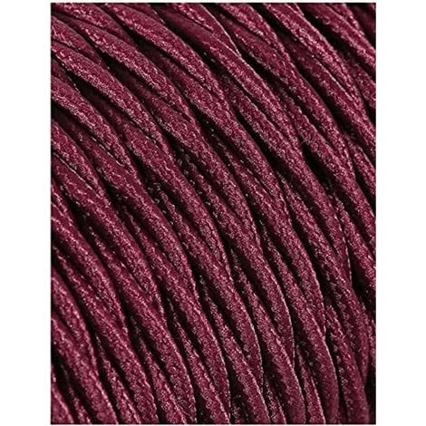 Cavo tessile intrecciato 2x0,75 mm C-08 Borgogna Seta 5 m (1/3)