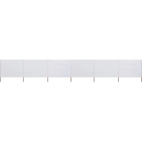 FIMEI Paravent 6 panneaux Tissu 800 x 120 cm Blanc sable (1/5)