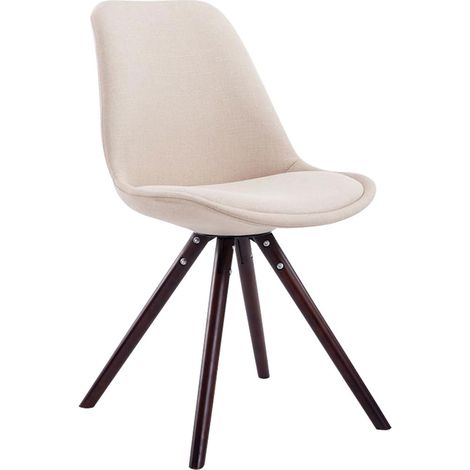 Silla visita Toulouse Rund en Tela Crema Cappuccino (1/2)