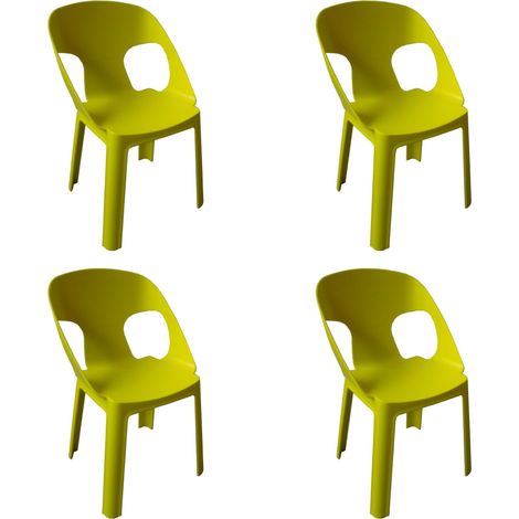 garbar RITA Set 4 Silla Infantil Interior, Exterior Verde Lima