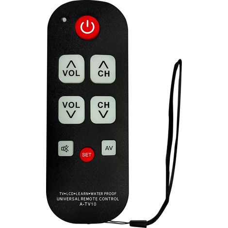 Universal Large Button TV Remote For Seniors - Simple Remote - Easy To Use And Set Up With Automatic Search And Learning Functions, Compatible With Major TV Brands, Dementia-Friendly Gift (1/5)