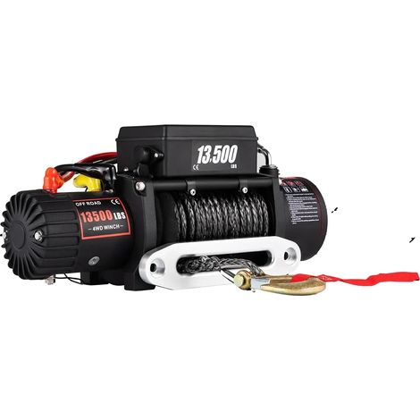 Elektrische Seilwinde, Tragkraft 13.500 lb (ca. 6.125 kg), leistungsstarker 6,8 PS Motor (1/2)