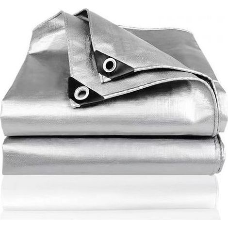 Lot de 2 Bâches de Protection 3m avec Œillets, Imperméables et Antidéchirure pour Bois de Chauffage, Jardin et Voiture (1/5)