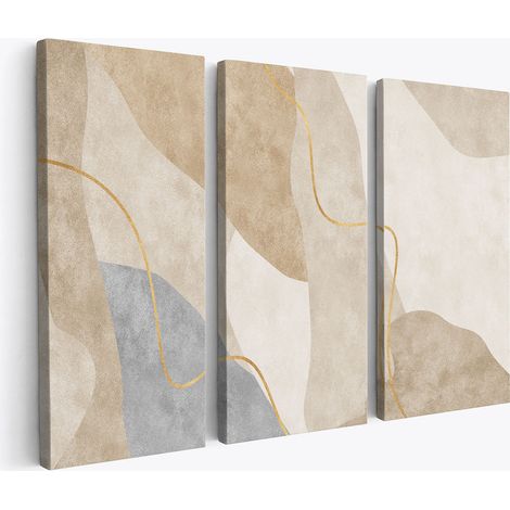 Tableau triptyque - Abstrait (1/4)