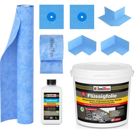Dichtset Flüssigfolie 5,5kg Dichtbahn Innenecke Dichtband Isogrund Dichtfolie (1/5)