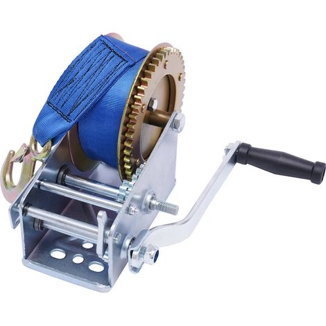 Treuil à main, corde de 10 m, capacité de charge de 3500 lbs, Bleu (1/2)